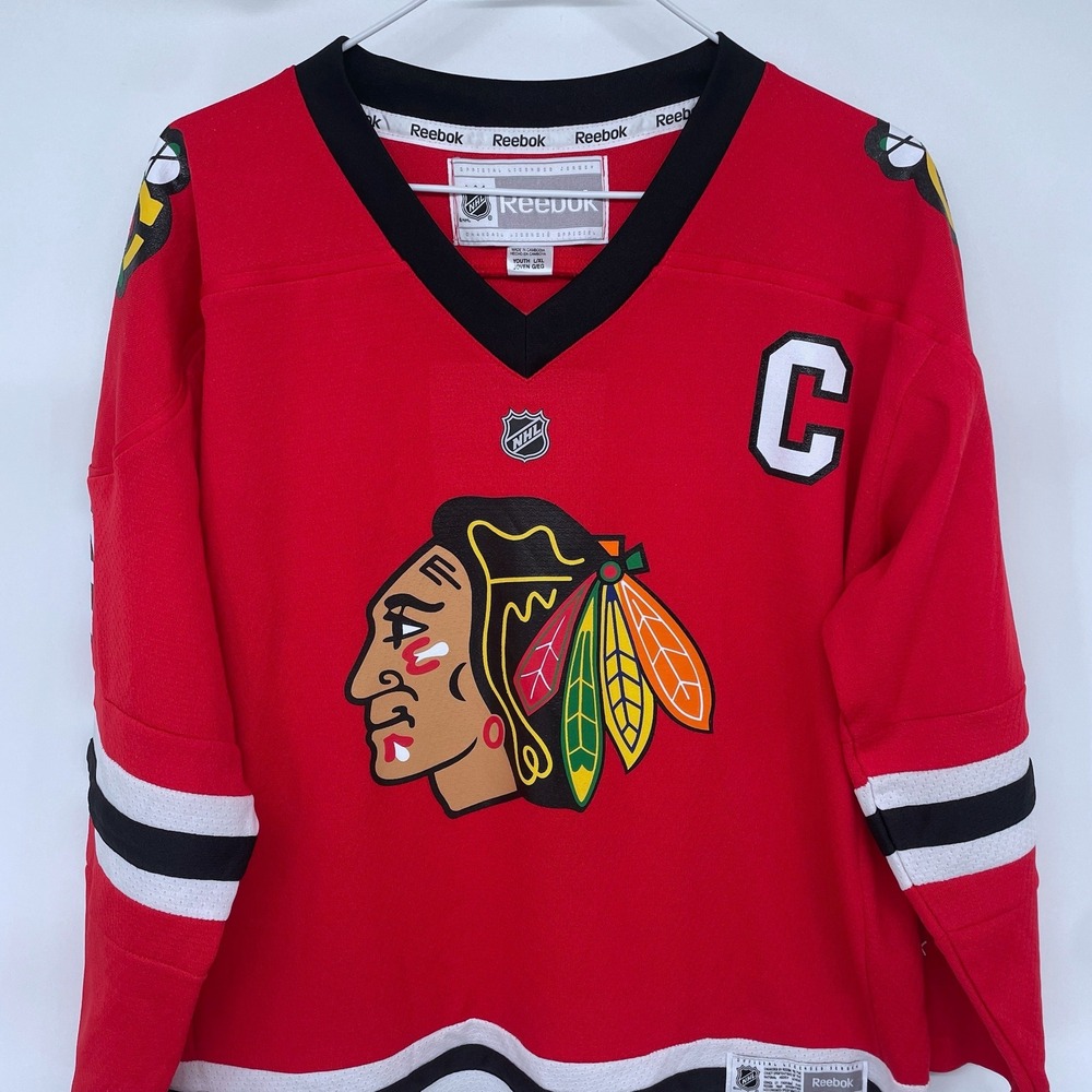 Reebok Chicago Blackhawks Jonathan Toews #19 Hockey Jersey Adult Small Youth XL - Picture 3 of 7